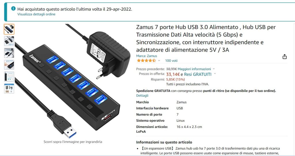 HUB USB ZAMUS
